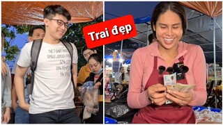 Trai đẹp dễ thương mua Bánh tráng trộn DIVA Cát Thy