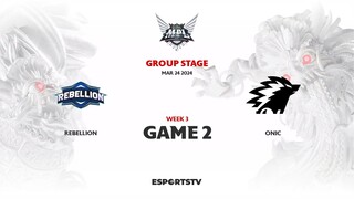 Rebellion vs Onic GAME 2 MPL ID S13 | ONIC VS RBL