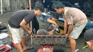 LUMURI OLI DULU..‼️DENGAN PENUH HATI HATI PAK SURYO DAN TEAM NAIKKAN DEKSEL BUS ALS 378