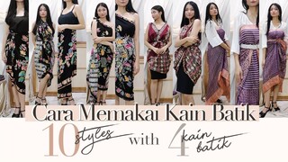 CARA MEMAKAI KAIN BATIK SEBAGAI ROK DAN DRESS | 10 Styles with only 4 Kain Batik