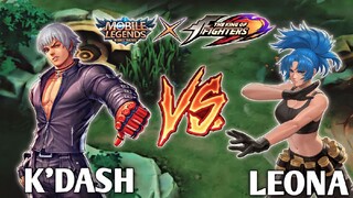 KING OF FIGTHERS MOBILE LEGENDS COLLAB| K'DASH V.S LEONA ( 4K Resolution)