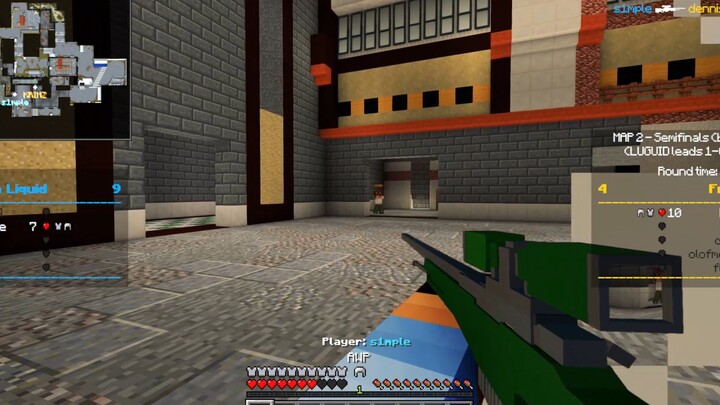 Phiên bản Minecraft tái hiện khoảnh khắc bắn mù kinh điển của S1mple