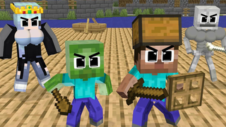 Monster School Fraternity Baby Zombie and Poor Best Friends - เรื่องเศร้ามาก - Minecraft Animation