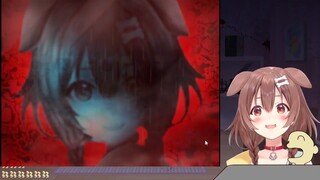 Korone being scared of herself?