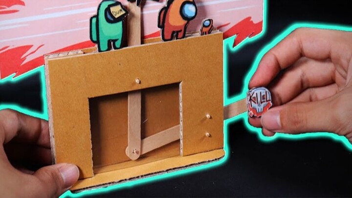 [Cardboard DIY] Cardboard Maniac recreates the crime scene of Among Us! BYJUN handmade