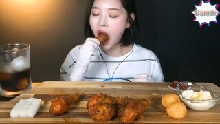 Đùi gà vị ganji, vị ớt, khoai tây muối, viên phô mai 11 #amthuc