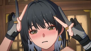 The main character is drunk and behaves strangely... but she's really cute [Wuthering Waves Animatio