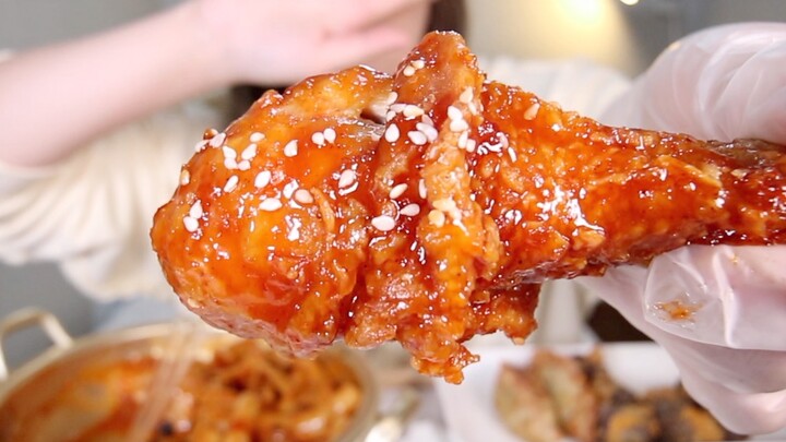 Making delicious fried chicken
