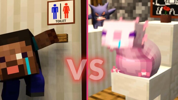 😡get out of the bathroom quickly😭& Parotter's favorite MINECRAFT animations💖take your time