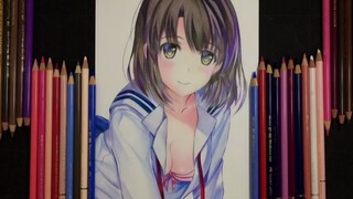 【冴えないないないかたの冴えないかた】Kato Kato colored pencil ででてみた～