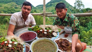 MÓN LẠP THỊT TRÂU SỐNG, TIẾT CANH TRÂU,PỊA TRÂU/Hoàng Việt Tây Bắc