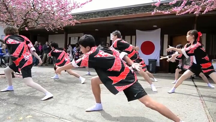 Japanese traditional Solan festival dance
