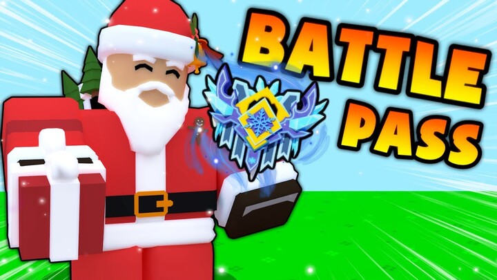 Gifting players BATTLE PASS as Santa kit (Roblox Bedwars)