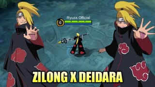 ZILONG X DEIDARA AKATSUKI SKIN SCRIPT NO PASSWORD - MOBILE LEGENDS