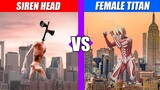 Siren Head vs Female Titan | SPORE