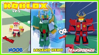 WOW KEREN!!! MIKOCIL LEGEND HERO BANG CUPU TRANSFORMER TAPI MIKACIL JADI NOOB!!! ROBLOX MIKOCIL