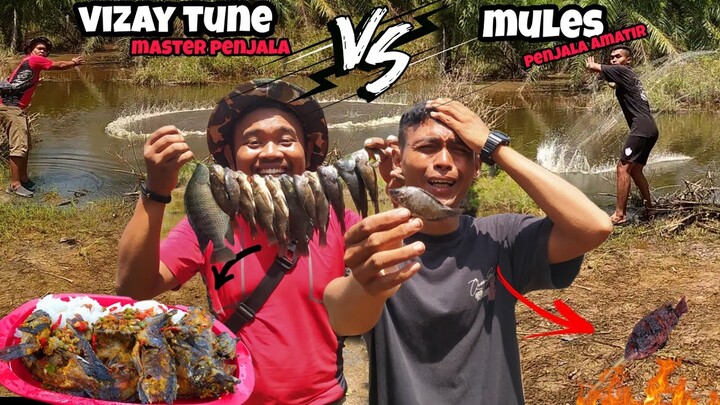 BATTLE SENGIT🔥AKU VS PENJALA SENIOR, SIAPA YG LEBIH PRO BERBURU DI SPOT BANJIR‼️