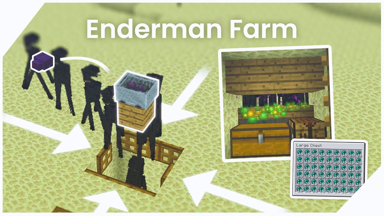 Enderman XP Farm Tutorial in Minecraft Bedrock 1.18 (MCPE/Xbox/PS4