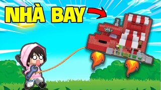 KEYD THỬ THÁCH CHẾ TẠO NHÀ KHANGG THÀNH TÊN LỬA BAY ĐƯỢC TẠI LÀNG BEE TEAM TRONG MINI WORLD