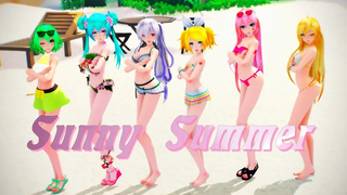 ≡MMD≡ Haku Gumi Miku Rin Luka Lily - Sunny Summer 4KUHD60FPS ซับไทย