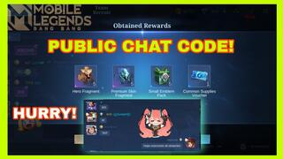 NEW PUBLIC CHAT CODE "HOPE OVERCOMES ALL OBSTACLE" MOBILE LEGENDS BANG BANG