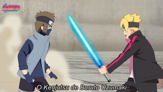 Boruto Finalmente usa espada de chakra no exame Chunin e mostra seu Kenjutsu - Boruto Episodio 223