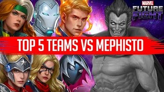 TOP 5+ TEAMS for crushing MEPHISTO WORLD BOSS! with gameplay - Marvel Future Fight