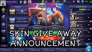 Skin Give Away - Mobile Legends