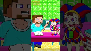 A Touching Story of Steve and Doll Pomni | Skibidi Toilet | Funny Animation #shorts #minecraft