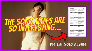 BTS RM INDIGO Tracklist | COLLABS with Artists Anderson Paak, Tablo + more!