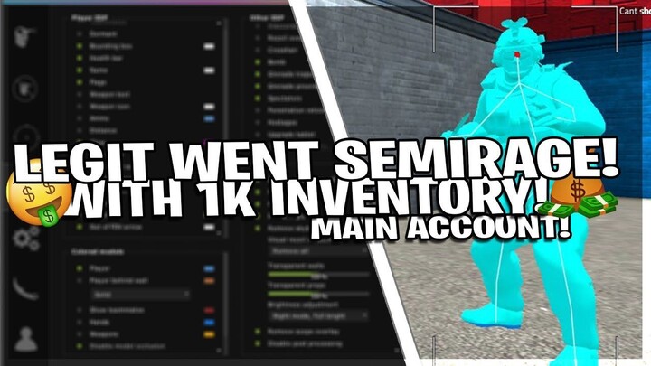 AWALL ON MAIN! ($1K SKINS) LEGIT WENT SEMIRAGE! CS:GO