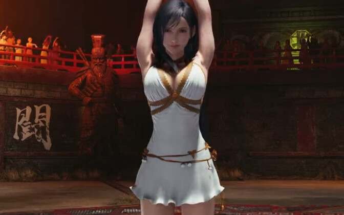 A close-up look at Tifa's victory pose
