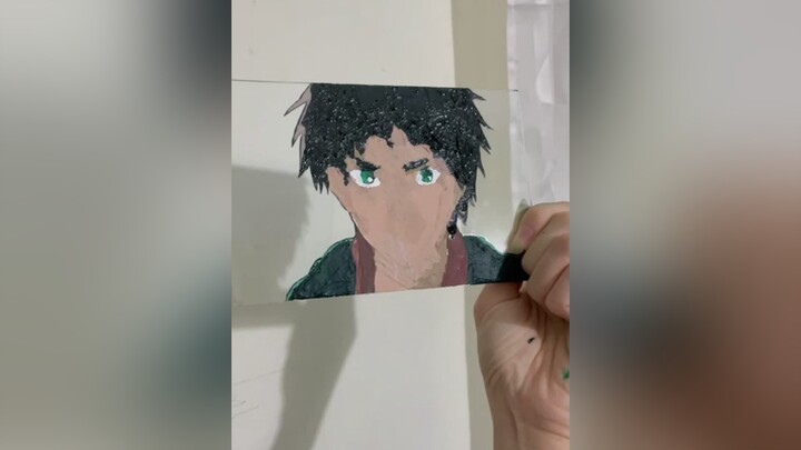 aot eren attackontitanseason4 anime glasspainting