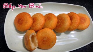 BÁNH LÀM TỪ BỘT MÌ - CÁCH LÀM BÁNH BỘT MÌ RÁN NHÂN ĐƯỜNG NGON DỄ ÒM - BẾP YÊN BÌNH