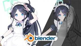 【blender】MMD模型展示 女仆爱丽丝