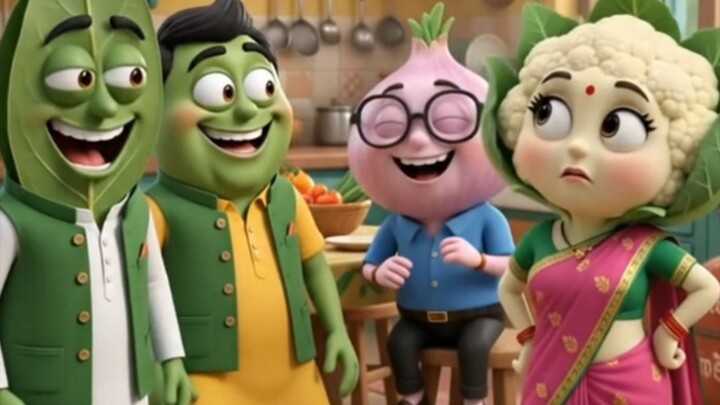🥦 蔬菜村的爆笑故事 😂｜搞笑蔬菜动画｜Funny Cartoon Stories