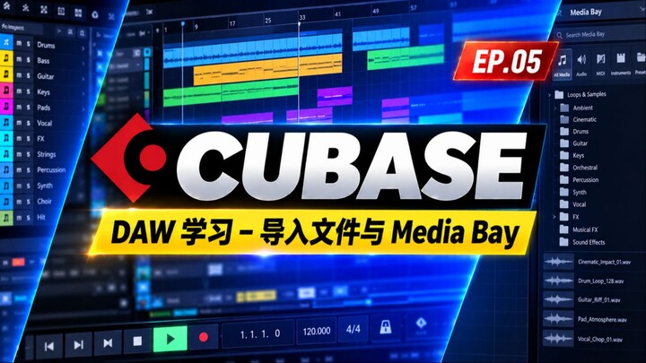 Cubase Pro Tutorial (Lesson 5) – Import Files. Media Bay