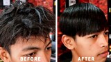 cara meluruskan rambut pria, keriting bergelombang secara permanen
