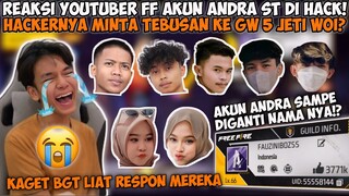 PRANK AKUN FF ANDRA DI HACK! MINTA TEBUS 8 JUTA! GUA TES PINJEM DUIT KE PARA KREATOR FF🤣