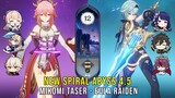 C0 Yae Kokomi Taser and C1 Eula Raiden - NEW Genshin Impact Abyss 4.5 - Floor 12 9 Stars