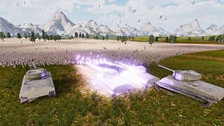 4 SUPER-CHARGED TESLA TANK vs 2,000,000 ZOMBIES  Ultimate Epic Battle Simulator 2 UEBS