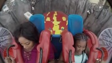 woman wig fall while riding