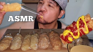 ASMR MOZZARELLA CORN DOGS and HOT DOGS | MUKBANG (no talking) EATING SOUNDS | inyaki tv