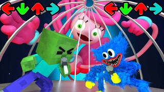 Monster School: Giant vs Tiny Mommy Long Legs - Friday Night Funkin Challenge | Minecraft Animation