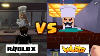 Escape papa Pizza - Thử thách Sinh tồn - Roblox vs Mini World