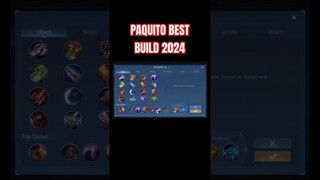 Paquito Best Build 2024 (Part 2) #shorts #mlbb