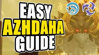 EASY AZHDAHA GUIDE FOR NEW WEEKLY BOSS | Hydro & Electro | Genshin Impact