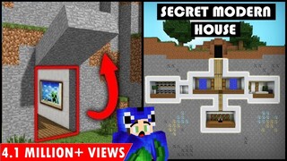 I MADE A SECRET MODERN HOUSE IN MINECRAFT IN HINDI GAMEPLAY | AYUSH MORE