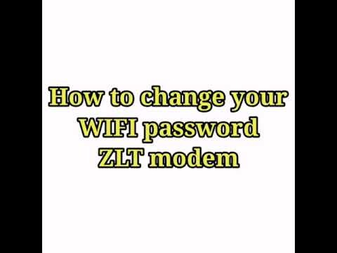 How to change your Wi-Fi password (ZLT)
