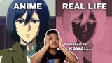 ATTACK ON TITAN CHARACTERS IN REAL LIFE - REACTION INDONESIA